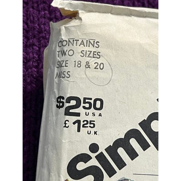 Simplicity 5294 sewing pattern vest 1970s - Picture 2 of 6